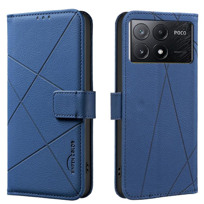Funda de cuero para teléfono con estampado geométrico y protección RFID, For Xiaomi 17T Pro 5G, For Xiaomi 17T 5G, For Xiaomi Poco M7 4G 169mm, For Xiaomi 15T Pro 5G, For Xiaomi 15T 5G, For Xiaomi Poco F7 5G Global, For Xiaomi Poco X7 Pro              ...