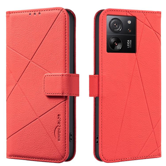 Funda de cuero para teléfono con estampado geométrico y protección RFID, For Xiaomi 17T Pro 5G, For Xiaomi 17T 5G, For Xiaomi Poco M7 4G 169mm, For Xiaomi 15T Pro 5G, For Xiaomi 15T 5G, For Xiaomi Poco F7 5G Global, For Xiaomi Poco X7 Pro              ...