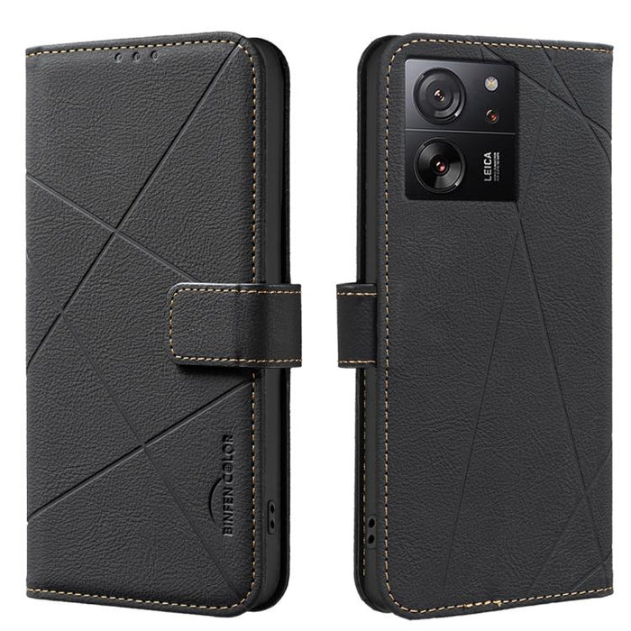 Funda de cuero para teléfono con estampado geométrico y protección RFID, For Xiaomi 17T Pro 5G, For Xiaomi 17T 5G, For Xiaomi Poco M7 4G 169mm, For Xiaomi 15T Pro 5G, For Xiaomi 15T 5G, For Xiaomi Poco F7 5G Global, For Xiaomi Poco X7 Pro              ...
