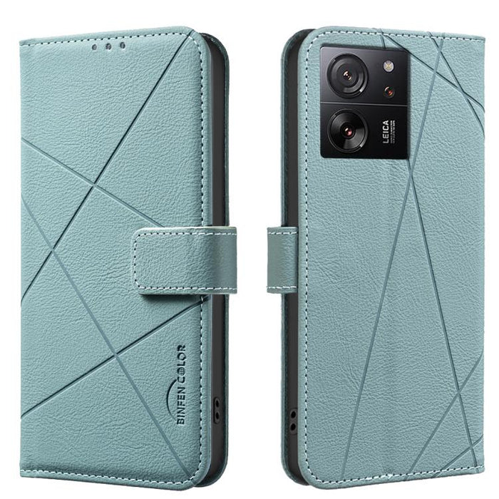 Funda de cuero para teléfono con estampado geométrico y protección RFID, For Xiaomi 17T Pro 5G, For Xiaomi 17T 5G, For Xiaomi Poco M7 4G 169mm, For Xiaomi 15T Pro 5G, For Xiaomi 15T 5G, For Xiaomi Poco F7 5G Global, For Xiaomi Poco X7 Pro              ...