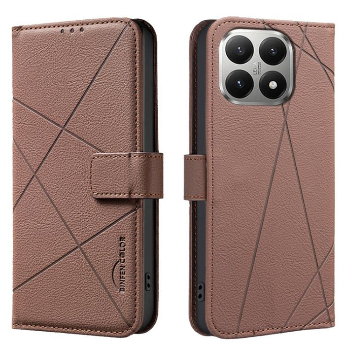 Funda de cuero para teléfono con estampado geométrico y protección RFID, For Xiaomi 17T Pro 5G, For Xiaomi 17T 5G, For Xiaomi Poco M7 4G 169mm, For Xiaomi 15T Pro 5G, For Xiaomi 15T 5G, For Xiaomi Poco F7 5G Global, For Xiaomi Poco X7 Pro              ...