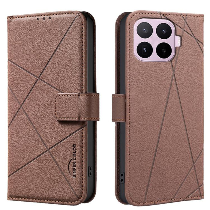 Funda de cuero para teléfono con estampado geométrico y protección RFID, For Xiaomi 17T Pro 5G, For Xiaomi 17T 5G, For Xiaomi Poco M7 4G 169mm, For Xiaomi 15T Pro 5G, For Xiaomi 15T 5G, For Xiaomi Poco F7 5G Global, For Xiaomi Poco X7 Pro              ...