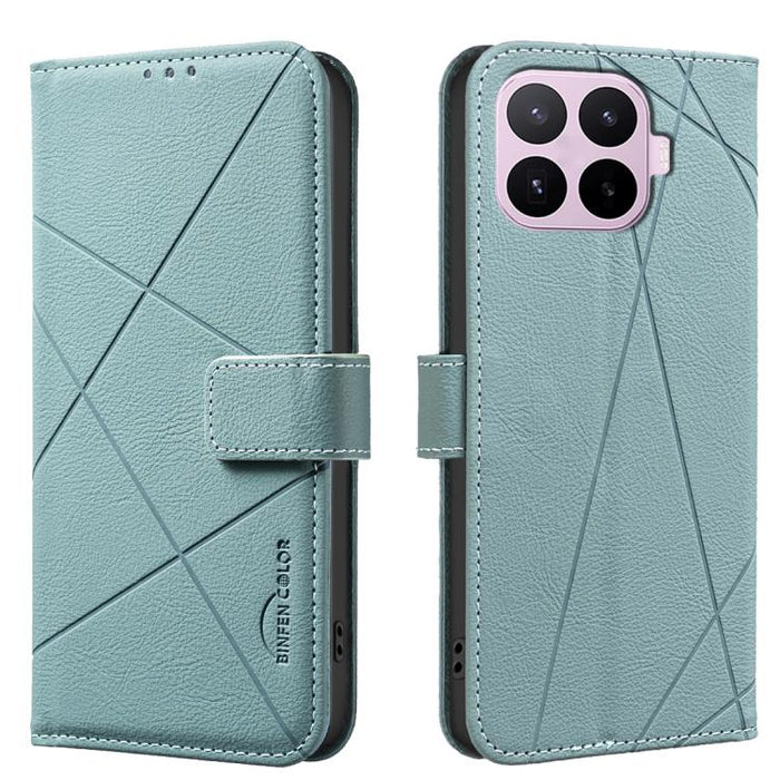 Funda de cuero para teléfono con estampado geométrico y protección RFID, For Xiaomi 17T Pro 5G, For Xiaomi 17T 5G, For Xiaomi Poco M7 4G 169mm, For Xiaomi 15T Pro 5G, For Xiaomi 15T 5G, For Xiaomi Poco F7 5G Global, For Xiaomi Poco X7 Pro              ...