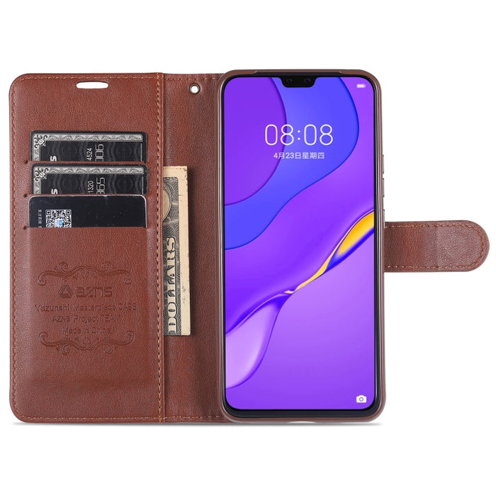 AZNS Estuche de cuero con tapa horizontal con textura de piel de oveja con soporte y ranuras para tarjetas y billetera, For Vivo S7, For  Huawei Enjoy 20, For Huawei Y5p, For Huawei Maimang 9, For Xiaomi Redmi 9A