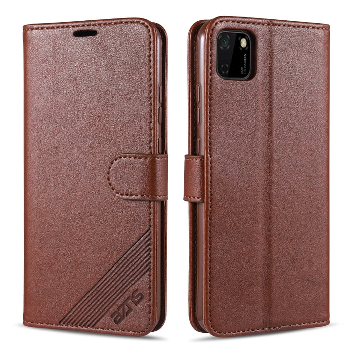 AZNS Estuche de cuero con tapa horizontal con textura de piel de oveja con soporte y ranuras para tarjetas y billetera, For Vivo S7, For  Huawei Enjoy 20, For Huawei Y5p, For Huawei Maimang 9, For Xiaomi Redmi 9A