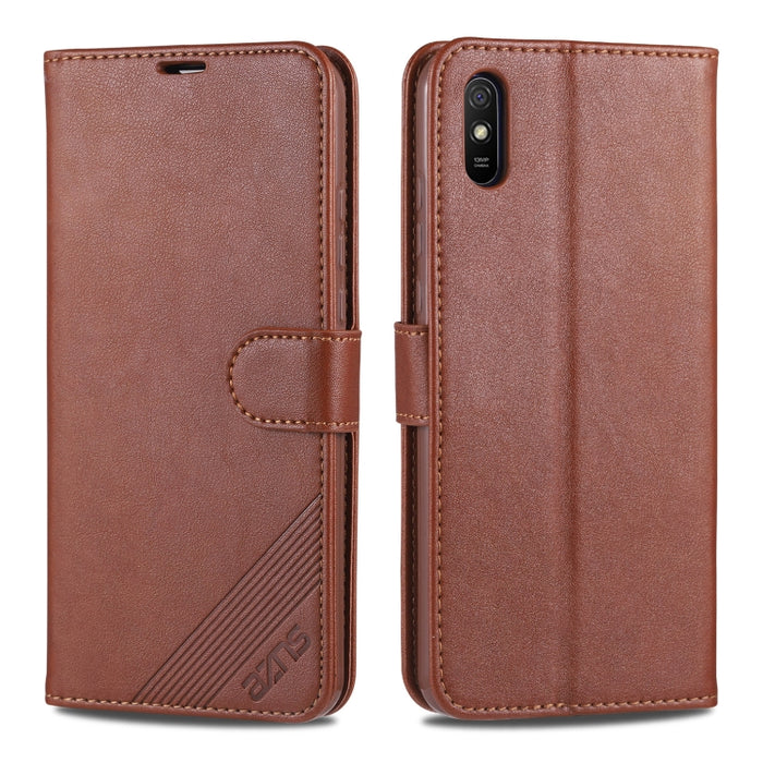 AZNS Estuche de cuero con tapa horizontal con textura de piel de oveja con soporte y ranuras para tarjetas y billetera, For Vivo S7, For  Huawei Enjoy 20, For Huawei Y5p, For Huawei Maimang 9, For Xiaomi Redmi 9A