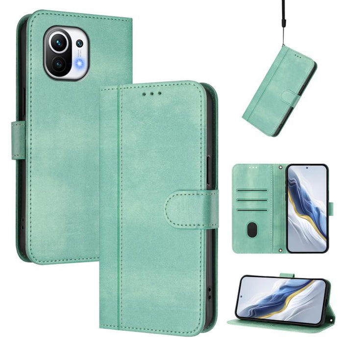 Funda de teléfono de cuero retro con hebilla para empalme de cables, For Xiaomi Mi 11 Ultra, For Xiaomi Mi 11 Pro, For Xiaomi Mi 11