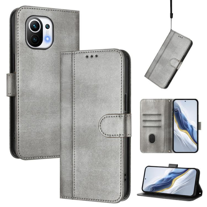 Funda de teléfono de cuero retro con hebilla para empalme de cables, For Xiaomi Mi 11 Ultra, For Xiaomi Mi 11 Pro, For Xiaomi Mi 11