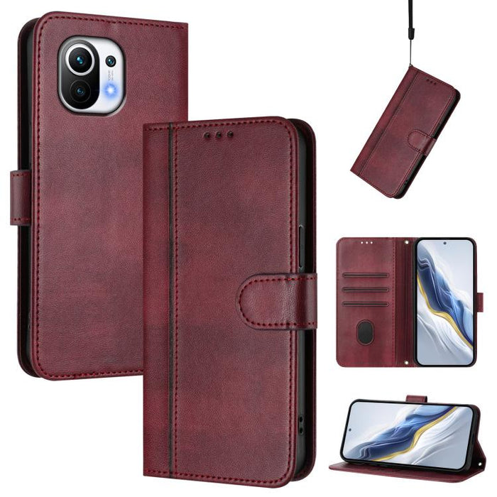 Funda de teléfono de cuero retro con hebilla para empalme de cables, For Xiaomi Mi 11 Ultra, For Xiaomi Mi 11 Pro, For Xiaomi Mi 11