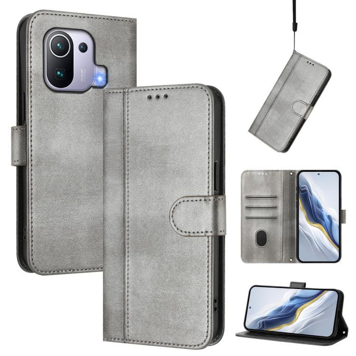 Funda de teléfono de cuero retro con hebilla para empalme de cables, For Xiaomi Mi 11 Ultra, For Xiaomi Mi 11 Pro, For Xiaomi Mi 11