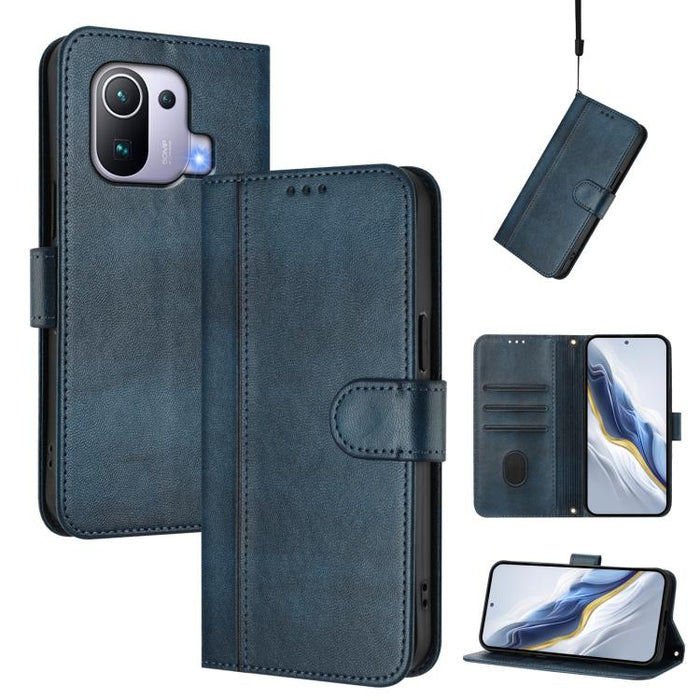 Funda de teléfono de cuero retro con hebilla para empalme de cables, For Xiaomi Mi 11 Ultra, For Xiaomi Mi 11 Pro, For Xiaomi Mi 11
