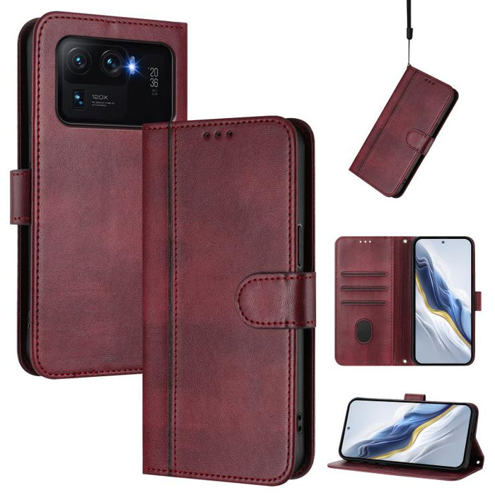 Funda de teléfono de cuero retro con hebilla para empalme de cables, For Xiaomi Mi 11 Ultra, For Xiaomi Mi 11 Pro, For Xiaomi Mi 11