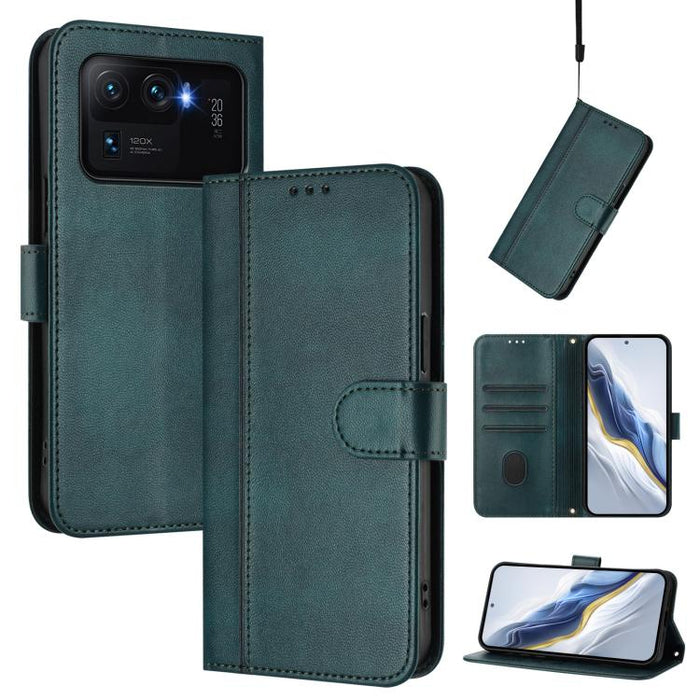 Funda de teléfono de cuero retro con hebilla para empalme de cables, For Xiaomi Mi 11 Ultra, For Xiaomi Mi 11 Pro, For Xiaomi Mi 11