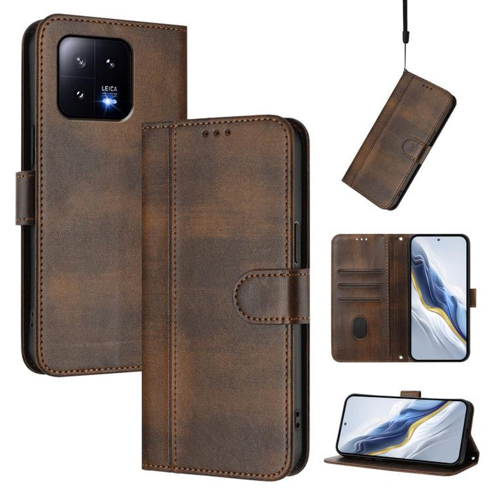 Funda de teléfono de cuero retro con hebilla para empalme de cables, For Xiaomi Poco F6 Pro 5G, For Xiaomi Poco X6 Neo 5G, For Xiaomi Poco X6 Pro 5G, For Xiaomi 14 Ultra 5G, For Xiaomi 14 Pro 5G, For Xiaomi 14 5G, For Xiaomi 13T Pro 5G / 13T 5G        ...