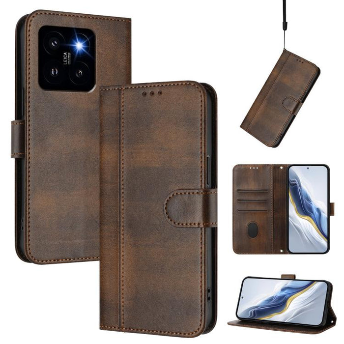 Funda de teléfono de cuero retro con hebilla para empalme de cables, For Xiaomi Poco F6 Pro 5G, For Xiaomi Poco X6 Neo 5G, For Xiaomi Poco X6 Pro 5G, For Xiaomi 14 Ultra 5G, For Xiaomi 14 Pro 5G, For Xiaomi 14 5G, For Xiaomi 13T Pro 5G / 13T 5G        ...