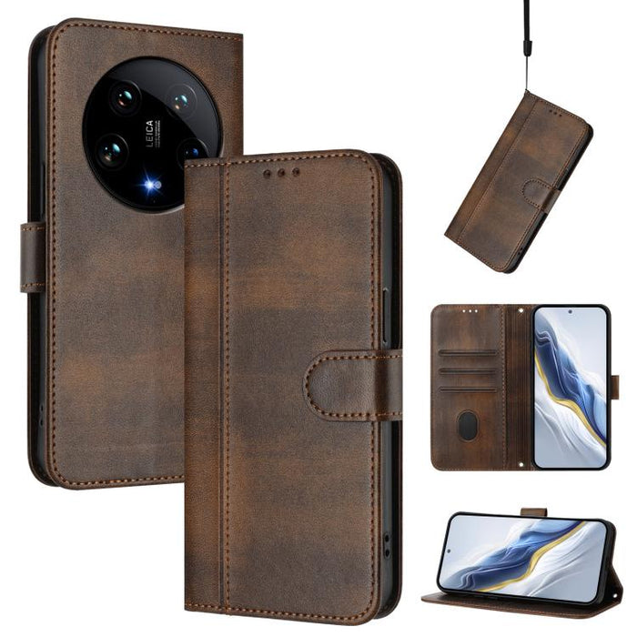 Funda de teléfono de cuero retro con hebilla para empalme de cables, For Xiaomi Poco F6 Pro 5G, For Xiaomi Poco X6 Neo 5G, For Xiaomi Poco X6 Pro 5G, For Xiaomi 14 Ultra 5G, For Xiaomi 14 Pro 5G, For Xiaomi 14 5G, For Xiaomi 13T Pro 5G / 13T 5G        ...