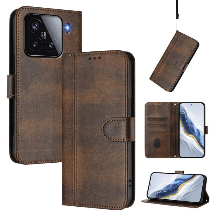 Funda de teléfono de cuero retro con hebilla para empalme de cables, For Xiaomi 15S Pro 5G, For Xiaomi Poco F7 Ultra 5G / Redmi K80 Pro, For Xiaomi Poco F7 Pro 5G / Redmi K80, For Xiaomi Poco X7 5G / Redmi Note 14 Pro 5G, For Xiaomi 15 Ultra           ...