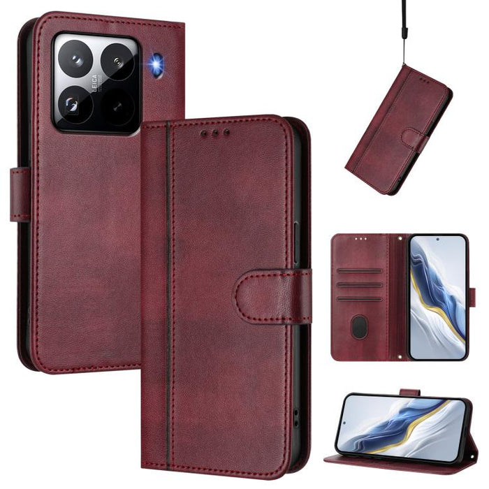 Funda de teléfono de cuero retro con hebilla para empalme de cables, For Xiaomi 15S Pro 5G, For Xiaomi Poco F7 Ultra 5G / Redmi K80 Pro, For Xiaomi Poco F7 Pro 5G / Redmi K80, For Xiaomi Poco X7 5G / Redmi Note 14 Pro 5G, For Xiaomi 15 Ultra           ...
