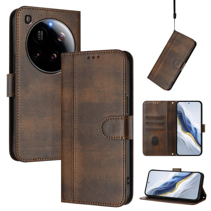 Funda de teléfono de cuero retro con hebilla para empalme de cables, For Xiaomi 15S Pro 5G, For Xiaomi Poco F7 Ultra 5G / Redmi K80 Pro, For Xiaomi Poco F7 Pro 5G / Redmi K80, For Xiaomi Poco X7 5G / Redmi Note 14 Pro 5G, For Xiaomi 15 Ultra           ...