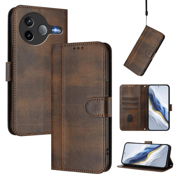 Funda de teléfono de cuero retro con hebilla para empalme de cables, For Xiaomi 15S Pro 5G, For Xiaomi Poco F7 Ultra 5G / Redmi K80 Pro, For Xiaomi Poco F7 Pro 5G / Redmi K80, For Xiaomi Poco X7 5G / Redmi Note 14 Pro 5G, For Xiaomi 15 Ultra           ...