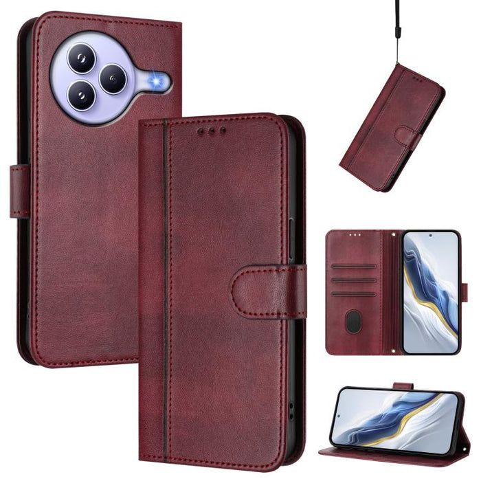 Funda de teléfono de cuero retro con hebilla para empalme de cables, For Redmi A7 Pro 171mm / Poco C85x 5G, For Redmi 15a 5G, For Redmi Turbo 5 Max 5G / Poco X8 Pro Max 5G, For Redmi Turbo 5 5G Global / Poco X8 Pro 5G                                   ...