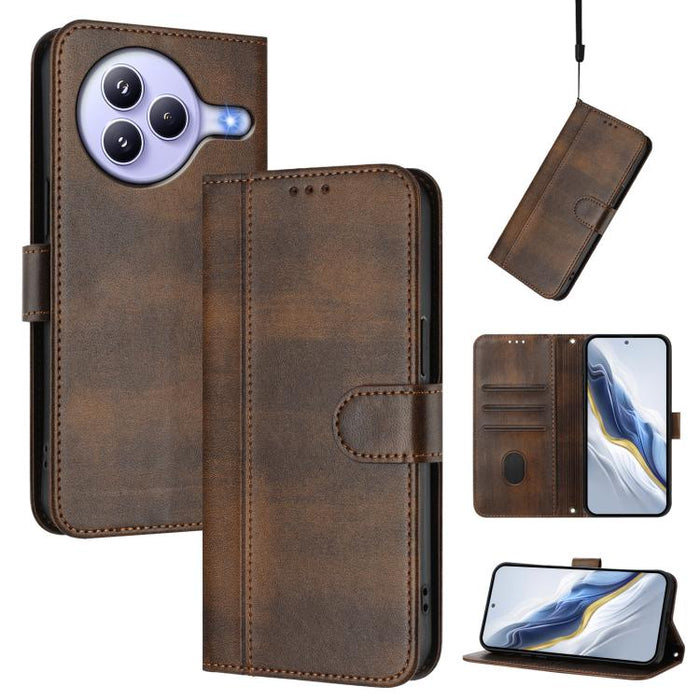 Funda de teléfono de cuero retro con hebilla para empalme de cables, For Xiaomi 15S Pro 5G, For Xiaomi Poco F7 Ultra 5G / Redmi K80 Pro, For Xiaomi Poco F7 Pro 5G / Redmi K80, For Xiaomi Poco X7 5G / Redmi Note 14 Pro 5G, For Xiaomi 15 Ultra           ...