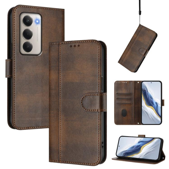 Funda de teléfono de cuero retro con hebilla para empalme de cables, For Redmi A7 Pro 171mm / Poco C85x 5G, For Redmi 15a 5G, For Redmi Turbo 5 Max 5G / Poco X8 Pro Max 5G, For Redmi Turbo 5 5G Global / Poco X8 Pro 5G                                   ...