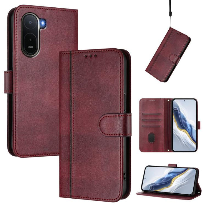 Funda de teléfono de cuero retro con hebilla para empalme de cables, For Redmi A7 Pro 171mm / Poco C85x 5G, For Redmi 15a 5G, For Redmi Turbo 5 Max 5G / Poco X8 Pro Max 5G, For Redmi Turbo 5 5G Global / Poco X8 Pro 5G                                   ...