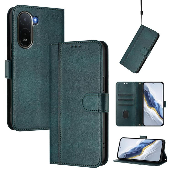 Funda de teléfono de cuero retro con hebilla para empalme de cables, For Redmi A7 Pro 171mm / Poco C85x 5G, For Redmi 15a 5G, For Redmi Turbo 5 Max 5G / Poco X8 Pro Max 5G, For Redmi Turbo 5 5G Global / Poco X8 Pro 5G                                   ...