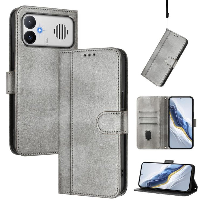 Funda de teléfono de cuero retro con hebilla para empalme de cables, For Redmi A7 Pro 171mm / Poco C85x 5G, For Redmi 15a 5G, For Redmi Turbo 5 Max 5G / Poco X8 Pro Max 5G, For Redmi Turbo 5 5G Global / Poco X8 Pro 5G                                   ...
