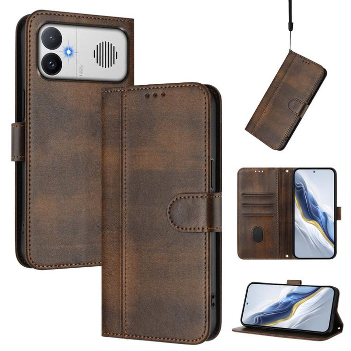Funda de teléfono de cuero retro con hebilla para empalme de cables, For Redmi A7 Pro 171mm / Poco C85x 5G, For Redmi 15a 5G, For Redmi Turbo 5 Max 5G / Poco X8 Pro Max 5G, For Redmi Turbo 5 5G Global / Poco X8 Pro 5G                                   ...