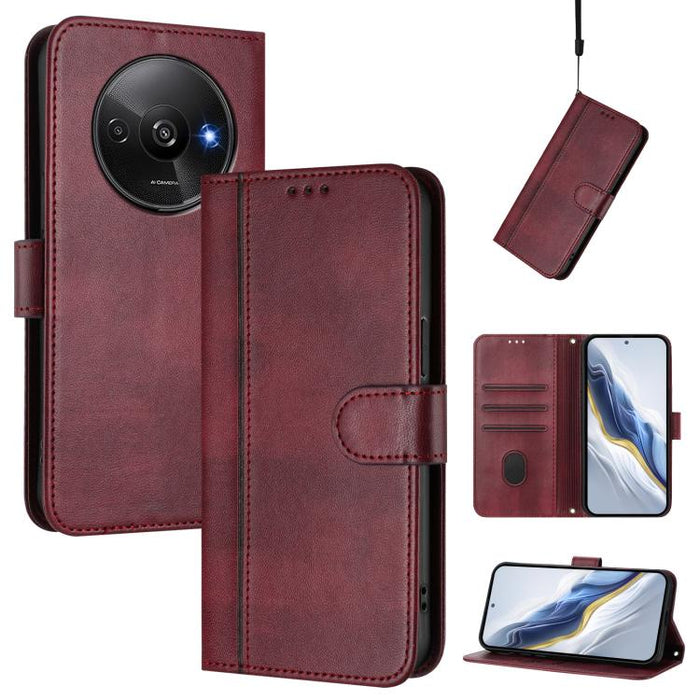 Funda de teléfono de cuero retro con hebilla para empalme de cables, For Redmi 13x 4G / Xiaomi Poco M6 Plus, For Redmi A5 4G 171.7mm / Xiaomi Poco C71, For Redmi Note 14 4G 164.84mm, For Redmi Note 14 Pro 5G India / Note 14 Pro+                        ...