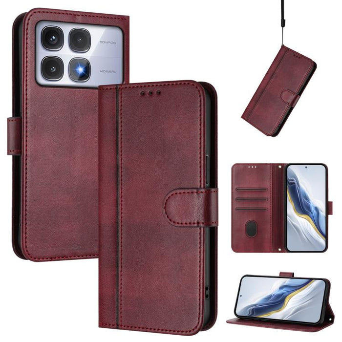 Funda de teléfono de cuero retro con hebilla para empalme de cables, For Redmi 13x 4G / Xiaomi Poco M6 Plus, For Redmi A5 4G 171.7mm / Xiaomi Poco C71, For Redmi Note 14 4G 164.84mm, For Redmi Note 14 Pro 5G India / Note 14 Pro+                        ...