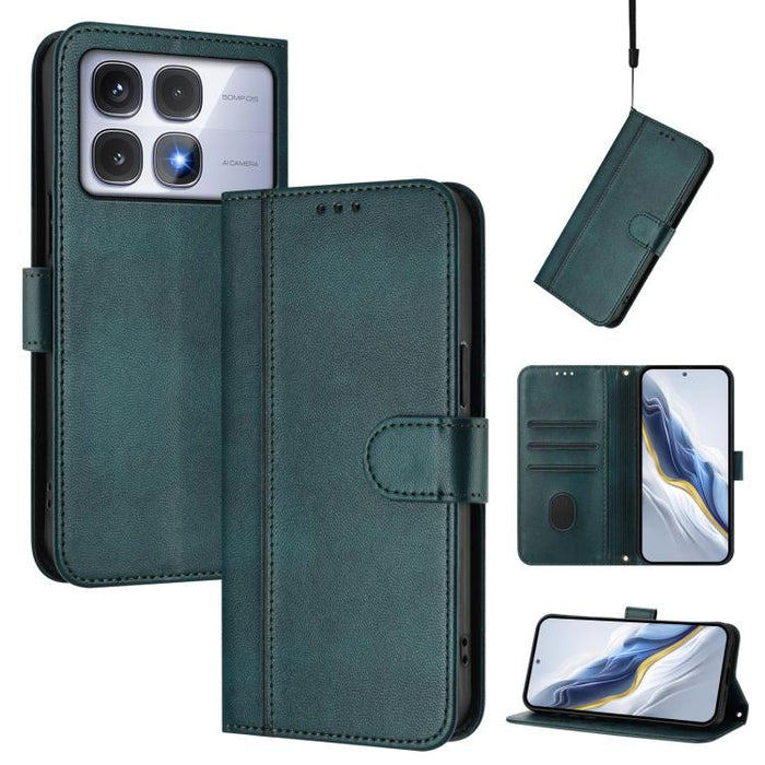Funda de teléfono de cuero retro con hebilla para empalme de cables, For Redmi 13x 4G / Xiaomi Poco M6 Plus, For Redmi A5 4G 171.7mm / Xiaomi Poco C71, For Redmi Note 14 4G 164.84mm, For Redmi Note 14 Pro 5G India / Note 14 Pro+                        ...