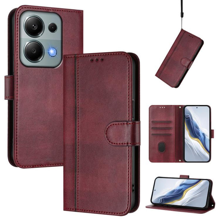 Funda de teléfono de cuero retro con hebilla para empalme de cables, For Redmi 13x 4G / Xiaomi Poco M6 Plus, For Redmi A5 4G 171.7mm / Xiaomi Poco C71, For Redmi Note 14 4G 164.84mm, For Redmi Note 14 Pro 5G India / Note 14 Pro+                        ...