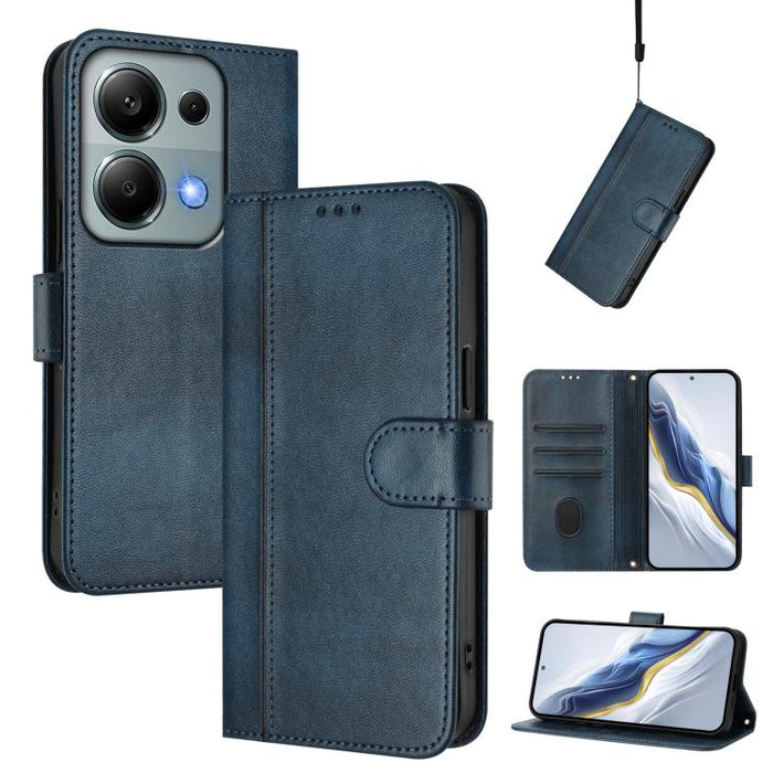 Funda de teléfono de cuero retro con hebilla para empalme de cables, For Redmi 13x 4G / Xiaomi Poco M6 Plus, For Redmi A5 4G 171.7mm / Xiaomi Poco C71, For Redmi Note 14 4G 164.84mm, For Redmi Note 14 Pro 5G India / Note 14 Pro+                        ...