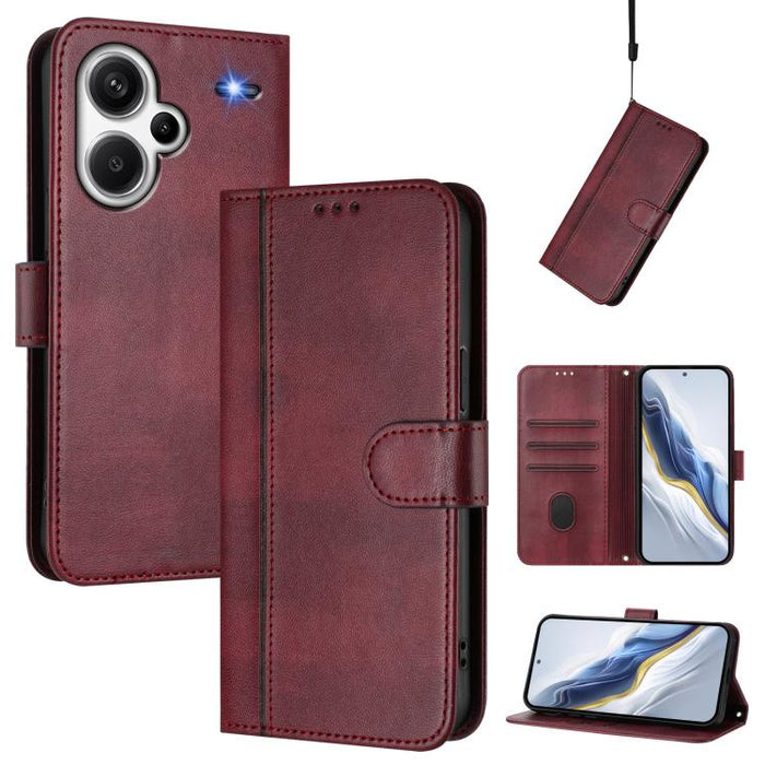 Funda de teléfono de cuero retro con hebilla para empalme de cables, For Redmi 13C 5G / 4G Global, For Redmi Note 13 4G Global, For Redmi Note 13 Pro 5G Global, For Redmi Note 13 5G Global, For Redmi Note 13 Pro+ 5G Global, For Redmi 12 5G / 4G Global ...