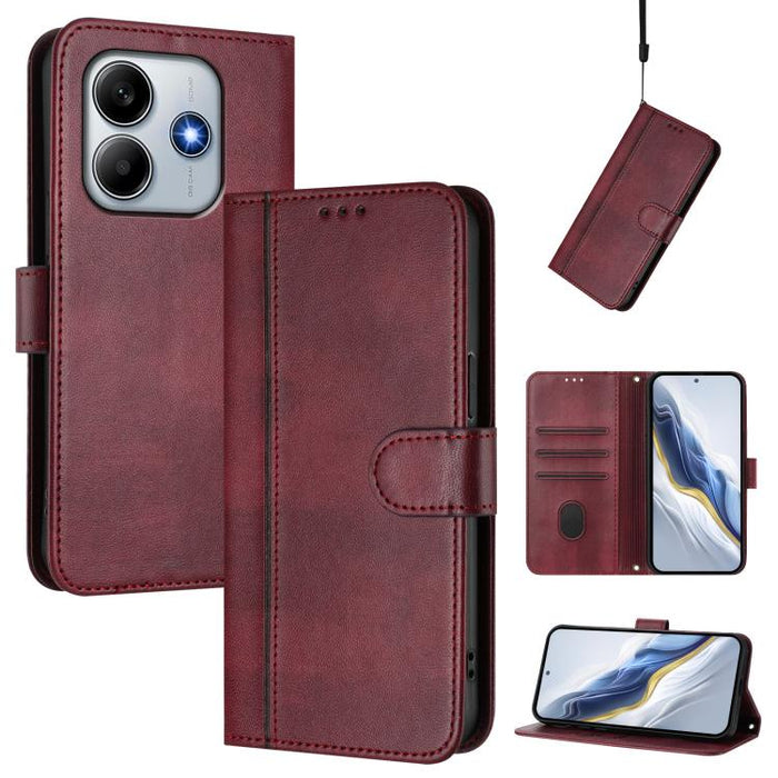 Funda de teléfono de cuero retro con hebilla para empalme de cables, For Redmi 13x 4G / Xiaomi Poco M6 Plus, For Redmi A5 4G 171.7mm / Xiaomi Poco C71, For Redmi Note 14 4G 164.84mm, For Redmi Note 14 Pro 5G India / Note 14 Pro+                        ...