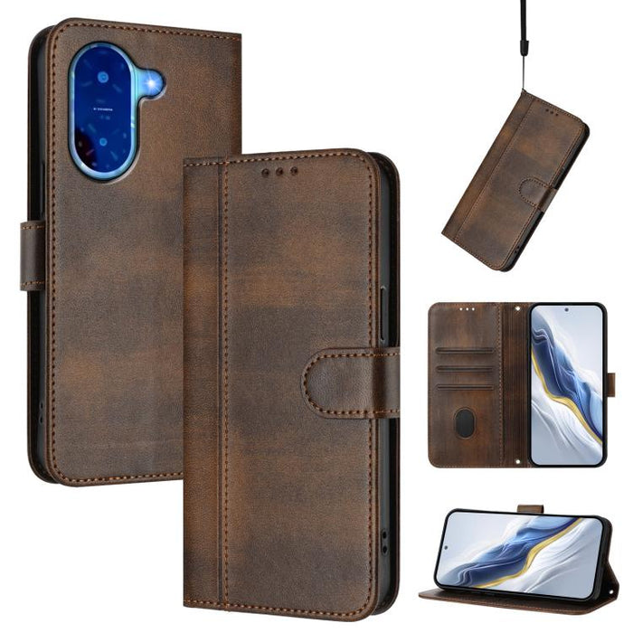 Funda de teléfono de cuero retro con hebilla para empalme de cables, For Redmi 13x 4G / Xiaomi Poco M6 Plus, For Redmi A5 4G 171.7mm / Xiaomi Poco C71, For Redmi Note 14 4G 164.84mm, For Redmi Note 14 Pro 5G India / Note 14 Pro+                        ...