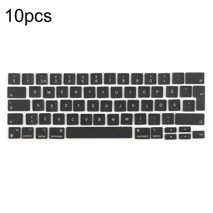 For MacBook A2251 A2289 A2238 A2338 10pcs UK Big Enter Version Keycaps, Sweden, Denmark, Italy, Arabic, German, Russian, Hungary, French, Norway, Spain, Portugal, English