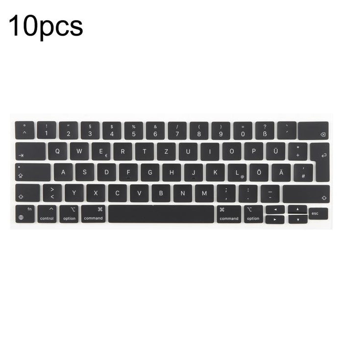 For MacBook A2251 A2289 A2238 A2338 10pcs UK Big Enter Version Keycaps, Sweden, Denmark, Italy, Arabic, German, Russian, Hungary, French, Norway, Spain, Portugal, English