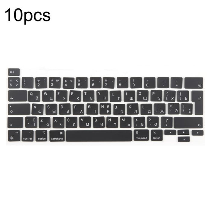 For MacBook A2251 A2289 A2238 A2338 10pcs UK Big Enter Version Keycaps, Sweden, Denmark, Italy, Arabic, German, Russian, Hungary, French, Norway, Spain, Portugal, English