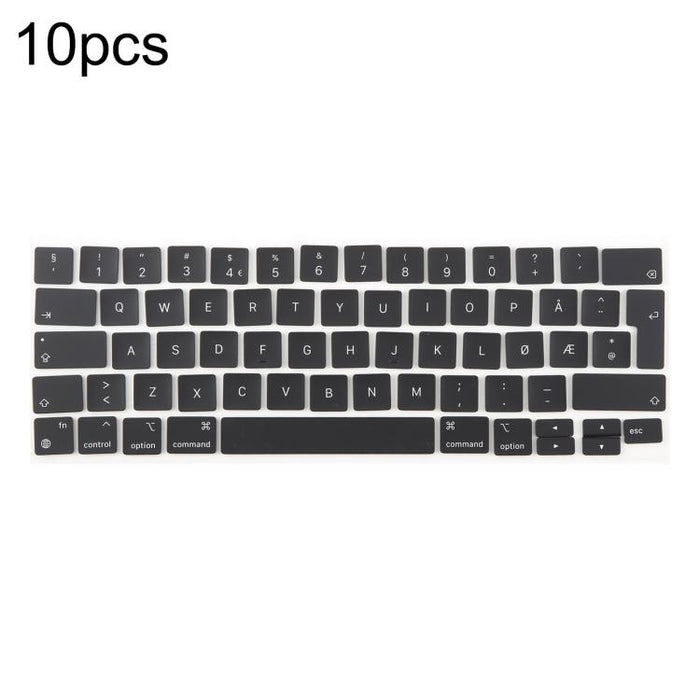 For MacBook A2251 A2289 A2238 A2338 10pcs UK Big Enter Version Keycaps, Sweden, Denmark, Italy, Arabic, German, Russian, Hungary, French, Norway, Spain, Portugal, English
