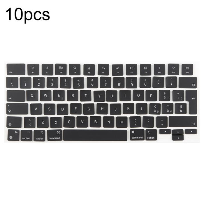 For MacBook A2681 A2941 A3113  A3114 10pcs UK Big Enter Version Keycaps, Arabic, French, Italy, German, Denmark, Sweden, Hungary, Spain, Norway, Russian, Portugal