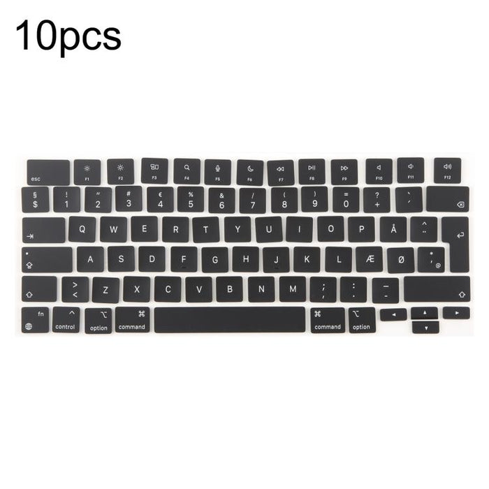 For MacBook A2681 A2941 A3113  A3114 10pcs UK Big Enter Version Keycaps, Arabic, French, Italy, German, Denmark, Sweden, Hungary, Spain, Norway, Russian, Portugal