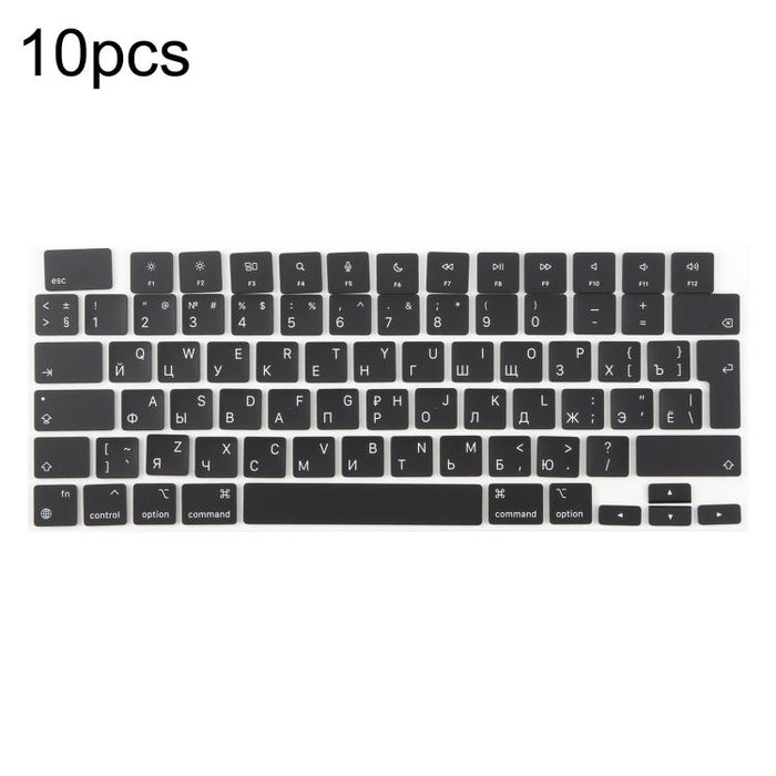 For MacBook A2681 A2941 A3113  A3114 10pcs UK Big Enter Version Keycaps, Arabic, French, Italy, German, Denmark, Sweden, Hungary, Spain, Norway, Russian, Portugal