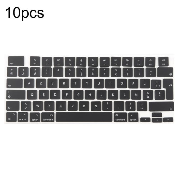 For MacBook A2442 A2485 A2779 A2780 A2991 A2992 A2918 10pcs UK Big Enter Version Keycaps, Arabic, French, Italy, German, Denmark, Sweden, Hungary, Spain, Norway, Russian, Portugal