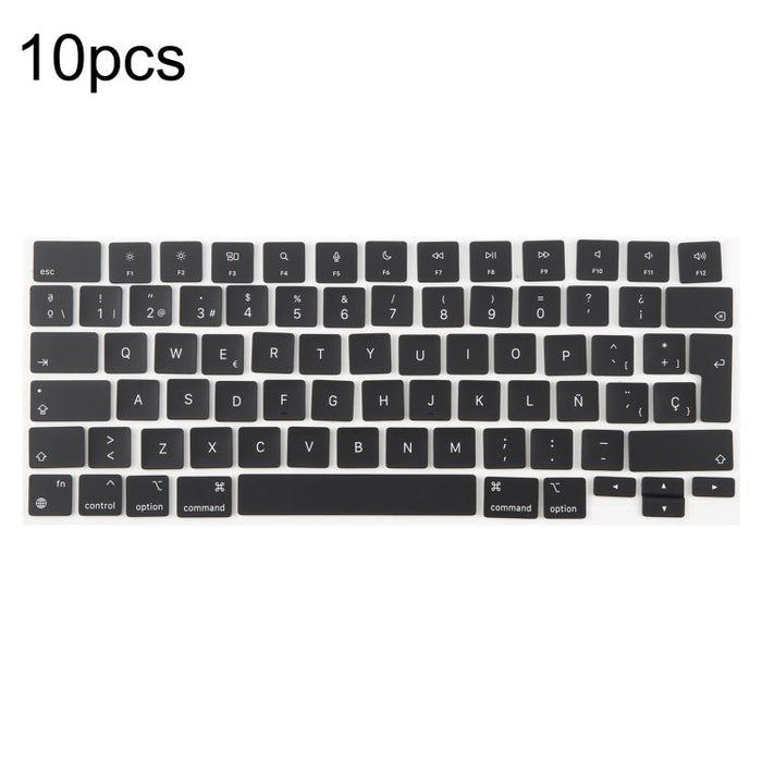 For MacBook A2442 A2485 A2779 A2780 A2991 A2992 A2918 10pcs UK Big Enter Version Keycaps, Arabic, French, Italy, German, Denmark, Sweden, Hungary, Spain, Norway, Russian, Portugal