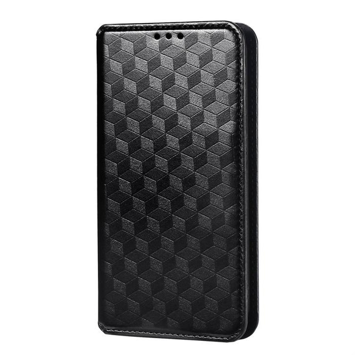 Funda de cuero plegable con textura de cuadrícula cúbica para teléfono, For Redmi A7 Pro 171mm / Poco C85x 5G, For Redmi 15a 5G, For Redmi Turbo 5 Max / Poco X8 Pro Max, For Redmi Turbo 5 5G / Poco X8 Pro 5G                                             ...