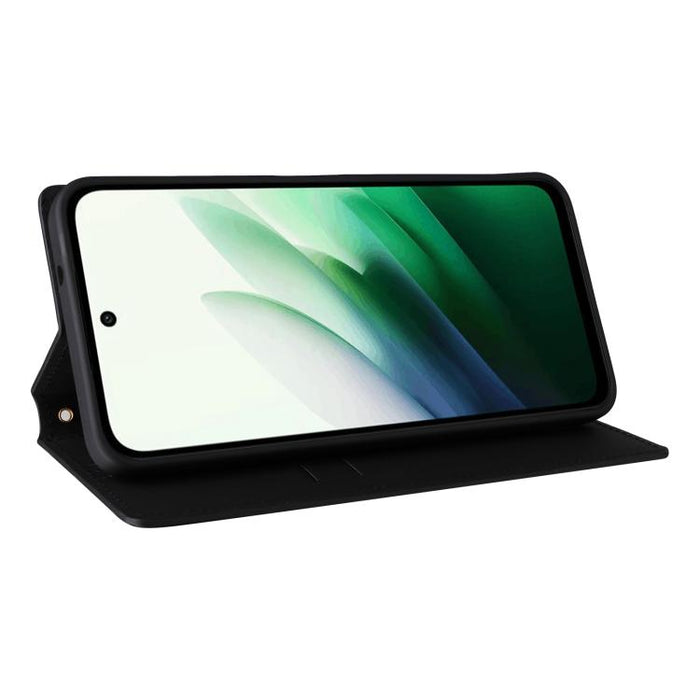 Funda de cuero plegable con textura de cuadrícula cúbica para teléfono, For Redmi K80 / K80 Pro, For Redmi Note 14 Pro 4G Global, For Redmi Note 14 4G 163.25mm, For Redmi Note 14 Pro+ 5G, For Redmi 14C 4G, For Redmi K70 Ultra                           ...